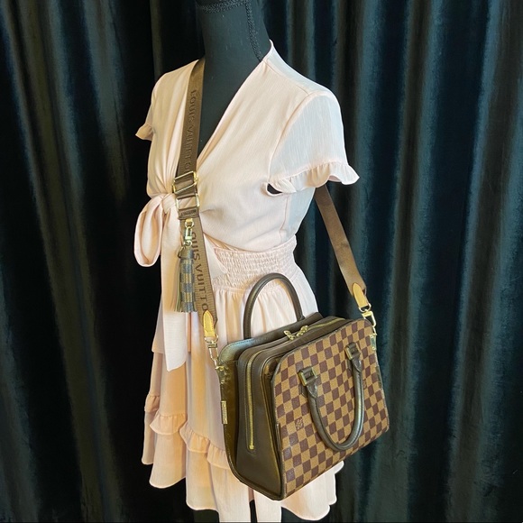 Louis Vuitton Damier Ebene Triana handbag crossbody with free strap and tassel - Picture 2 of 16